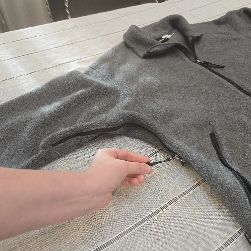 THE NORTH FACE Men’s Fleece Sherpa Full Zip Jacket Size Xl  Gray